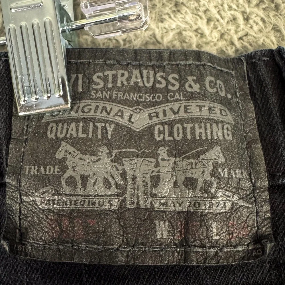 Levis 511 Jeans Mens 36 Black‎ Slim Fit Stretch Charcoal Denim Zip Fly 36x35